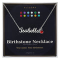 Personalized Birthstone Name Necklace - Choose Your Stone